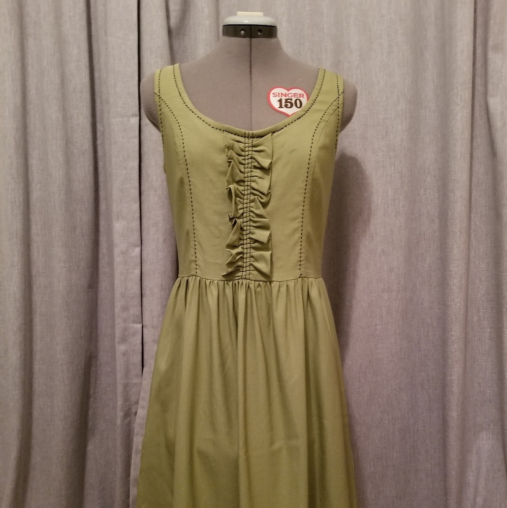 Kenzie Girl Party dress with ruffles and stitstitc